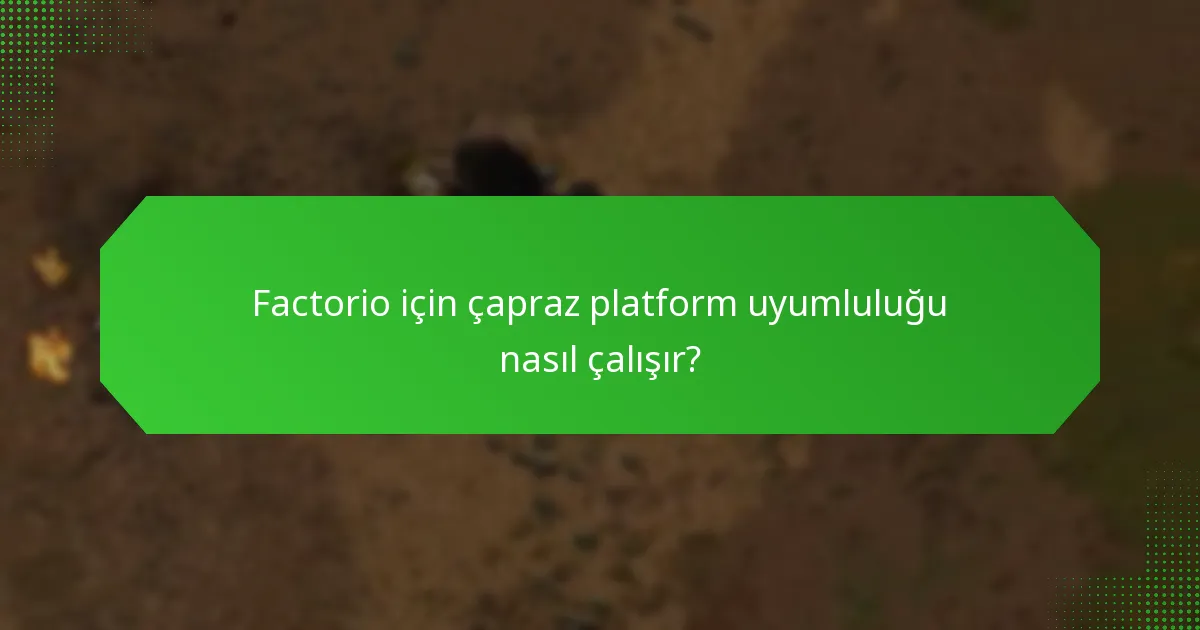 Factorio için çapraz platform uyumluluğu nasıl çalışır?